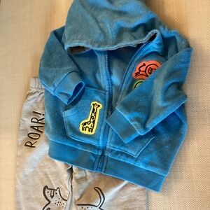 Baby hoodie and sweatpant outfit